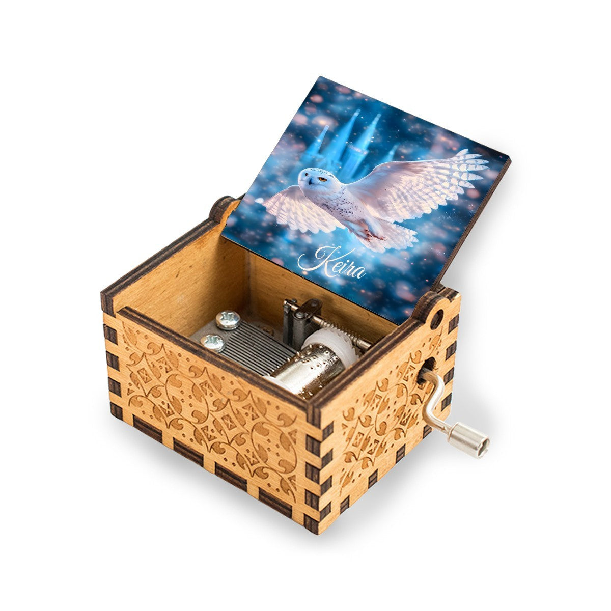 Personalized Music Box with Magical Owl & Enchanted Castle — You Are My Sunshine