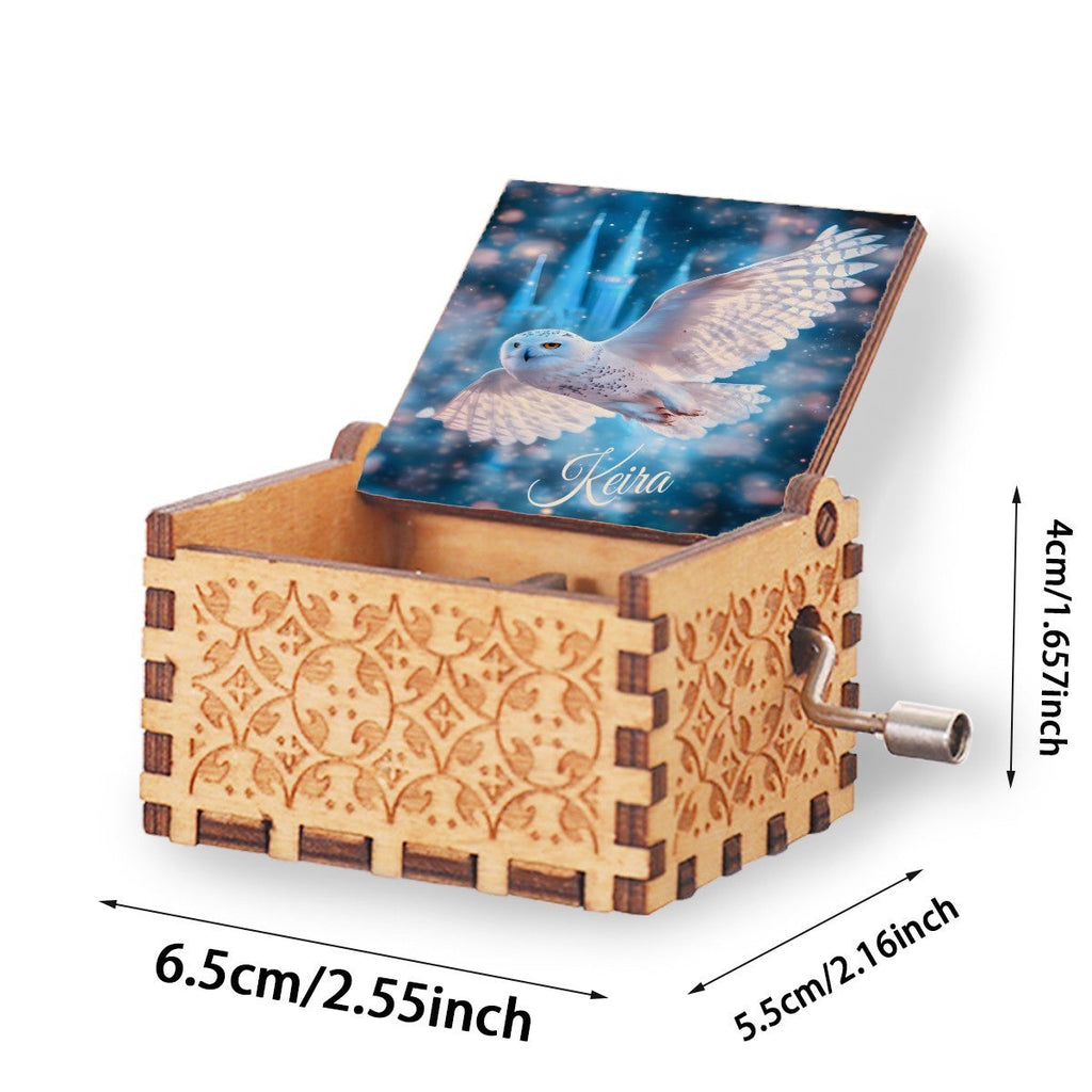 Personalized Music Box with Magical Owl & Enchanted Castle — You Are My Sunshine