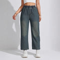 Retro Loose-fit Womens Wide-leg Jeans