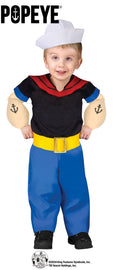Popeye Baby Toddler Costume Small 24 months - 2T