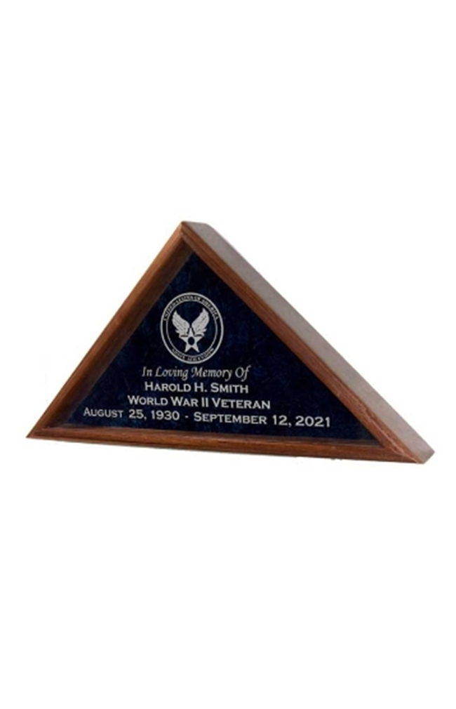 Ceremonial Casket Flag Cases, Casket Flag Case - Engraved Emblem