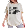 Retro Dogs And Jesus Graphic T-Shirt