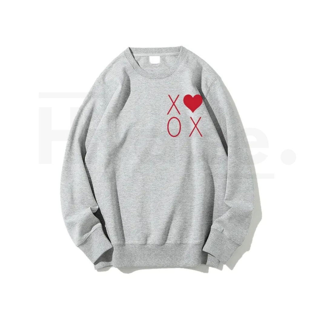 XOXO Heart Valentine's Day Sweatshirt: Trendy Women's Graphic Crewneck Pullover