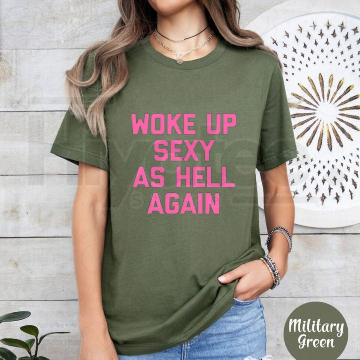 "Woke Up As Hell" – Funny Sarcastic Morning Mood Graphic Top