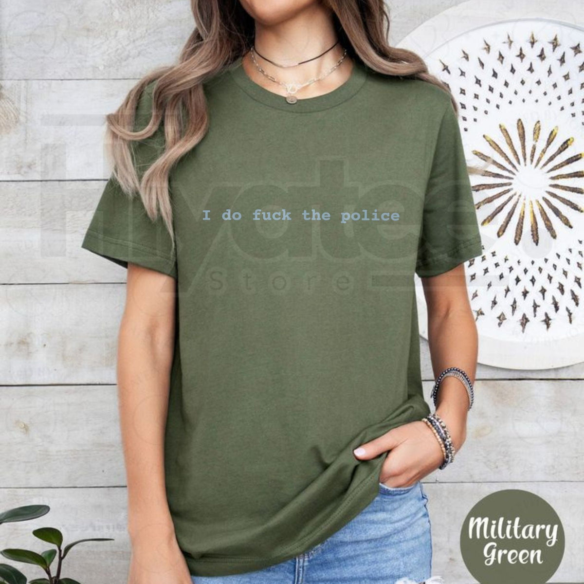 "I Do Fuk The Police" – Bold Sarcastic Statement Graphic Top