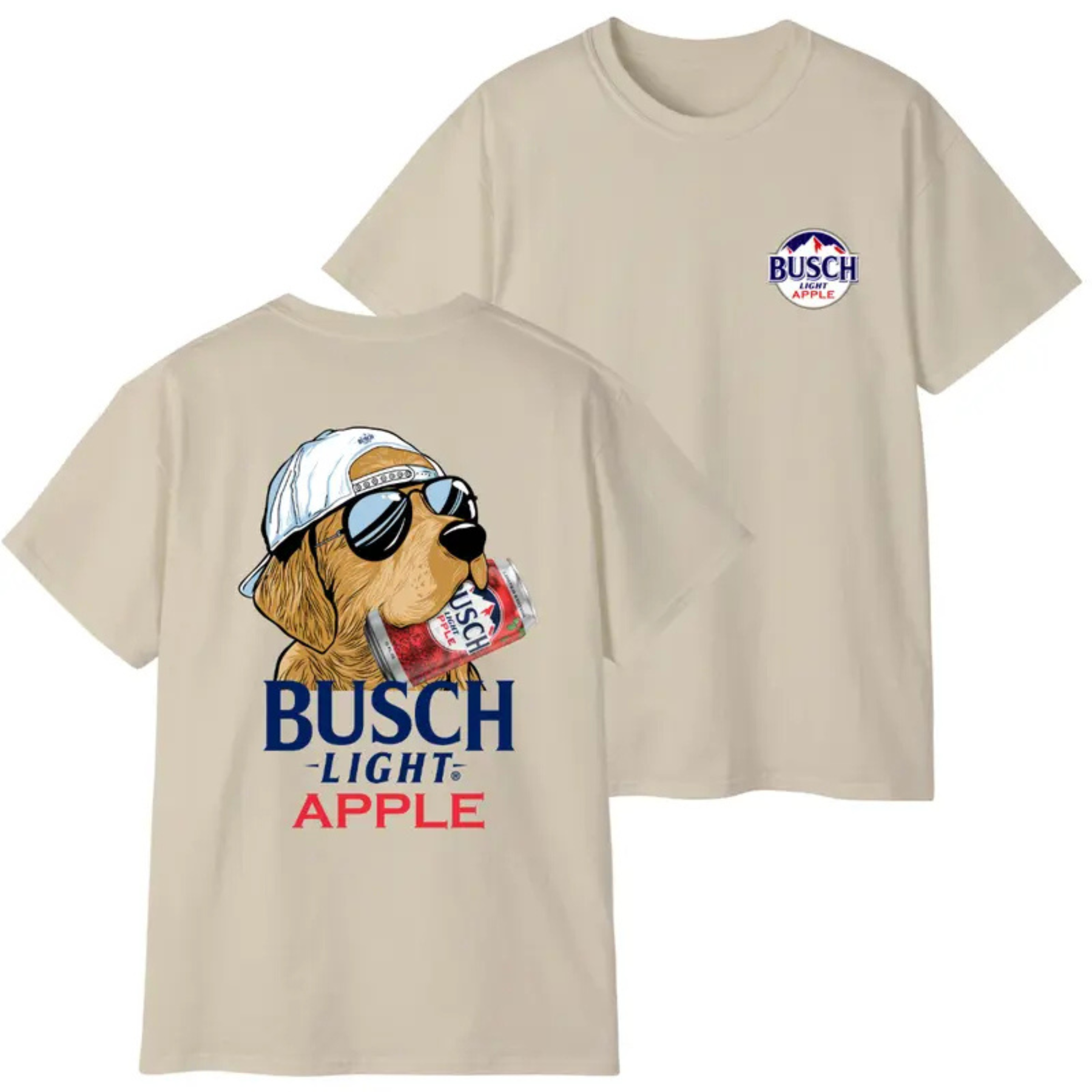 Funny Dog with Beer Can Shirt – 90s Aesthetic Golden Retriever Tee