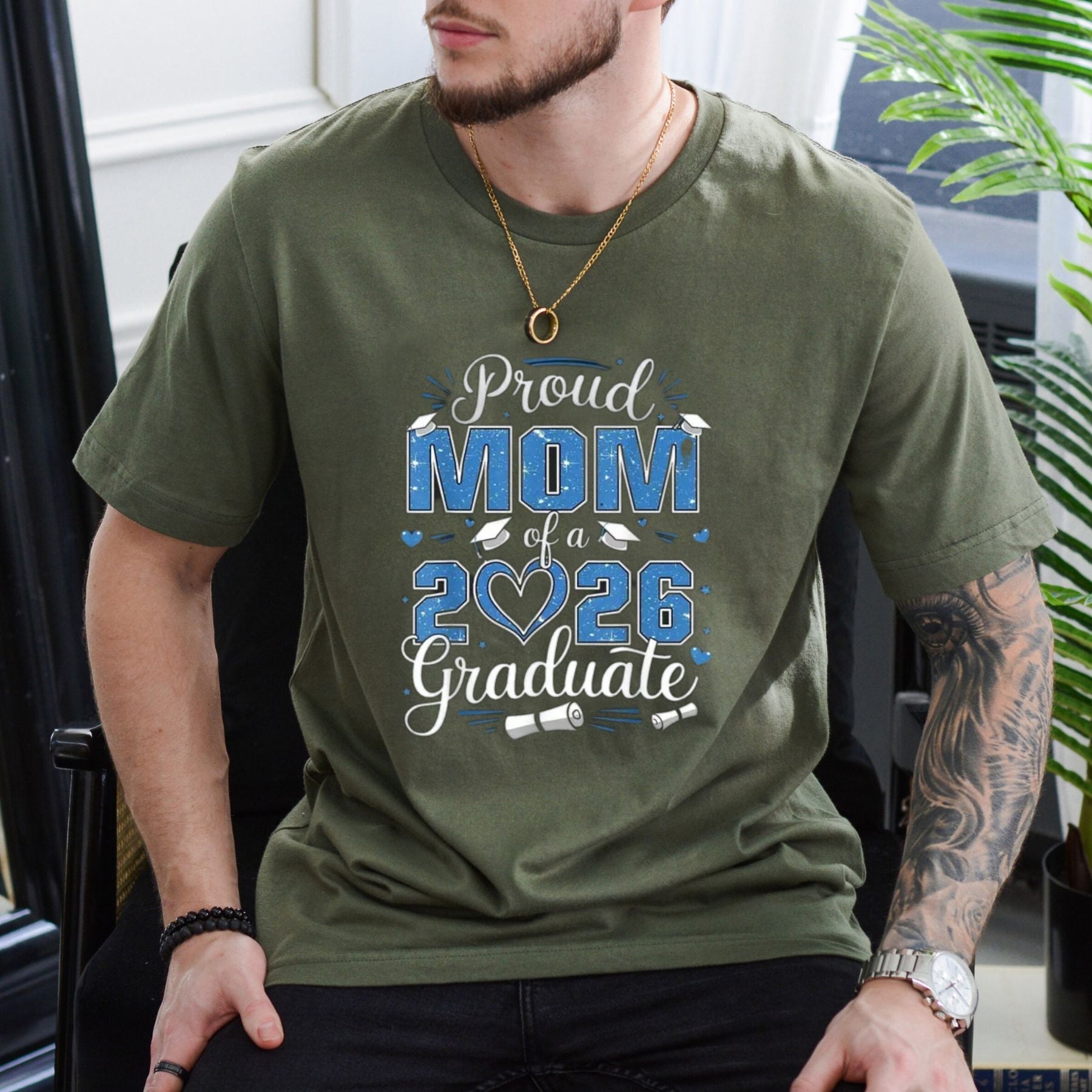 Class of 2026 Graduation T-Shirt – Senior & Senior Mom Matching Graphic Tee, Unisex Cotton Shirt
