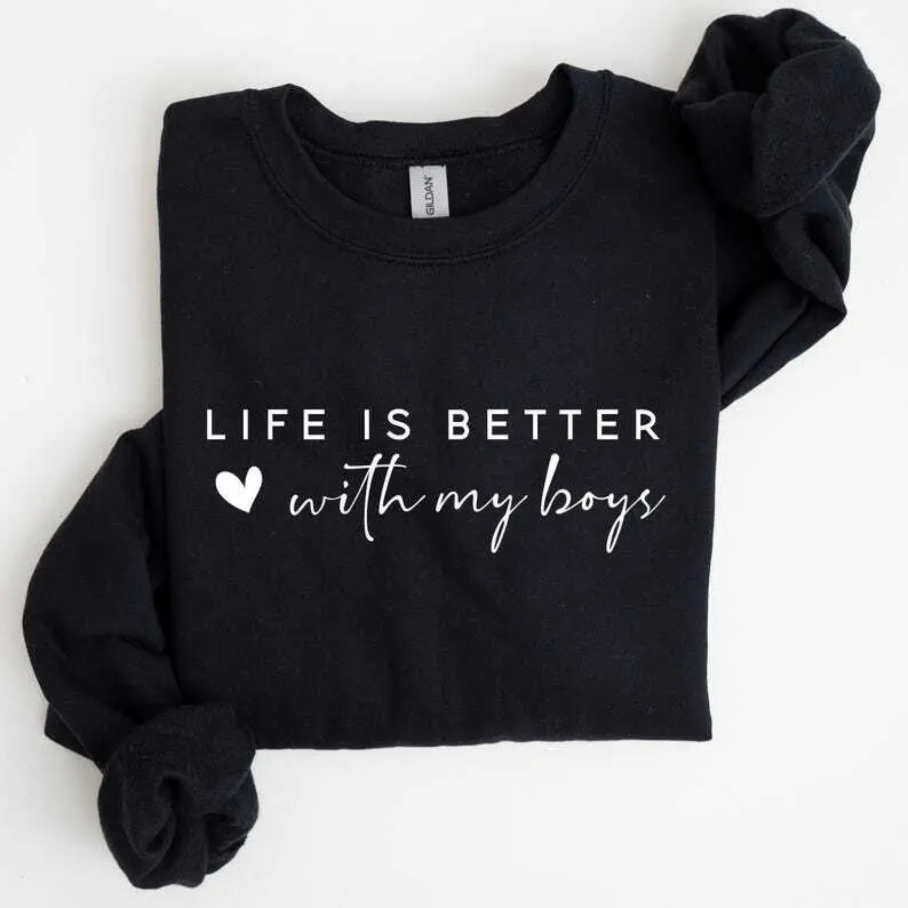 Life is Better With My Boys Sweatshirt – Aesthetic Boy Mom Pullover