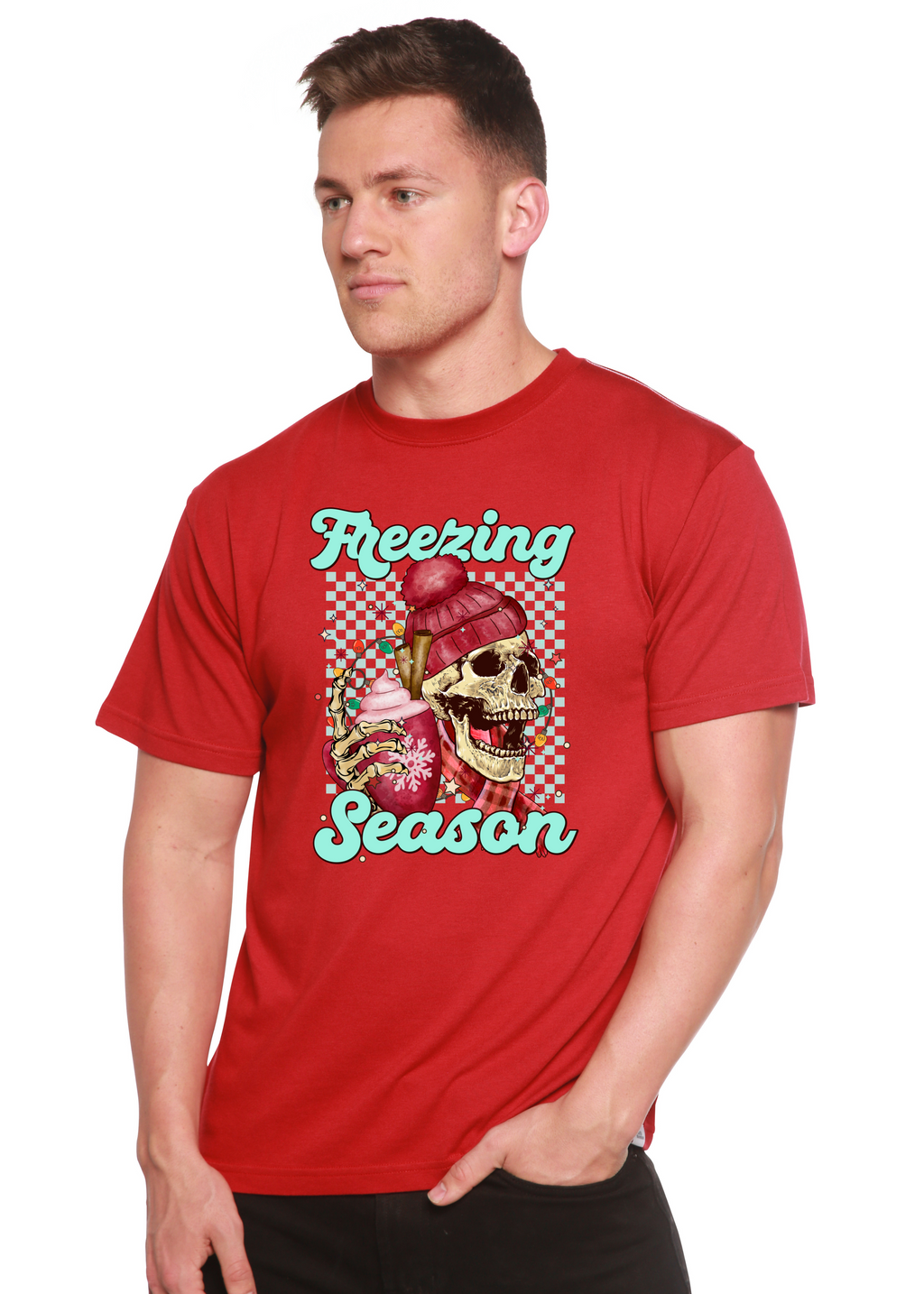 Freezing Season Unisex Bamboo Viscose/Organic Cotton Short Sleeve Graphic T-Shirt