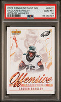 Graded 2024 Panini Instant NFL Saquon Barkley #OPOY Award Winners Football Card PSA 10 Gem Mint