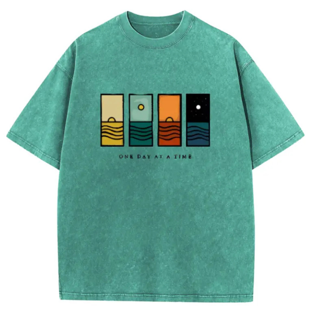 Holafish "One Day At A Time" Acid Wash Tee