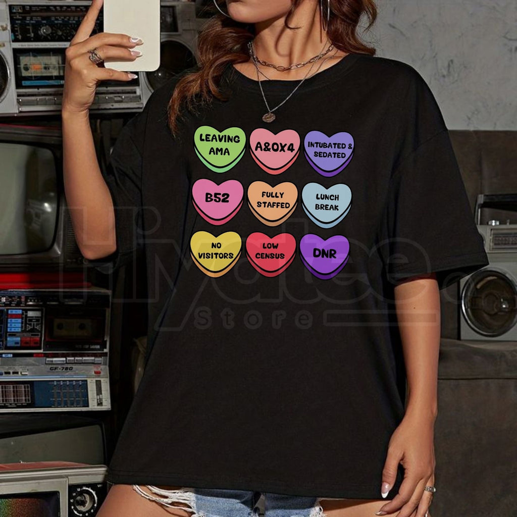 Fruits of the Spirit Candy Hearts T-Shirt – Sweet Christian Faith Graphic Tee