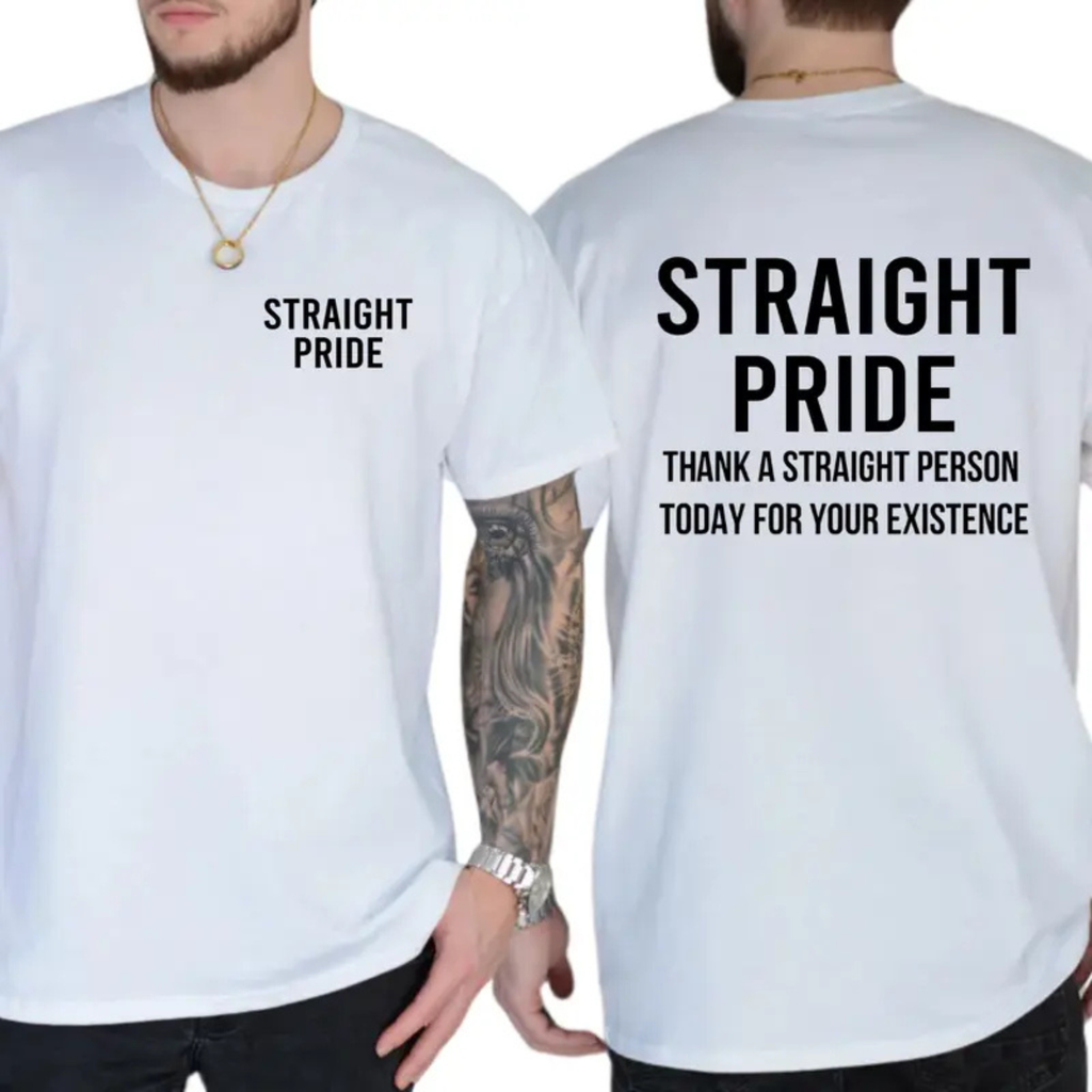 "Straight Pride" Sarcastic Tee – "Thank A Straight Person" Graphic Shirt