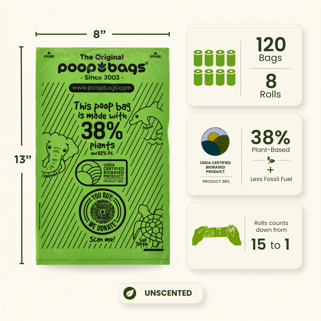 Countdown Rolls® Unscented Leash Roll Poop Bags