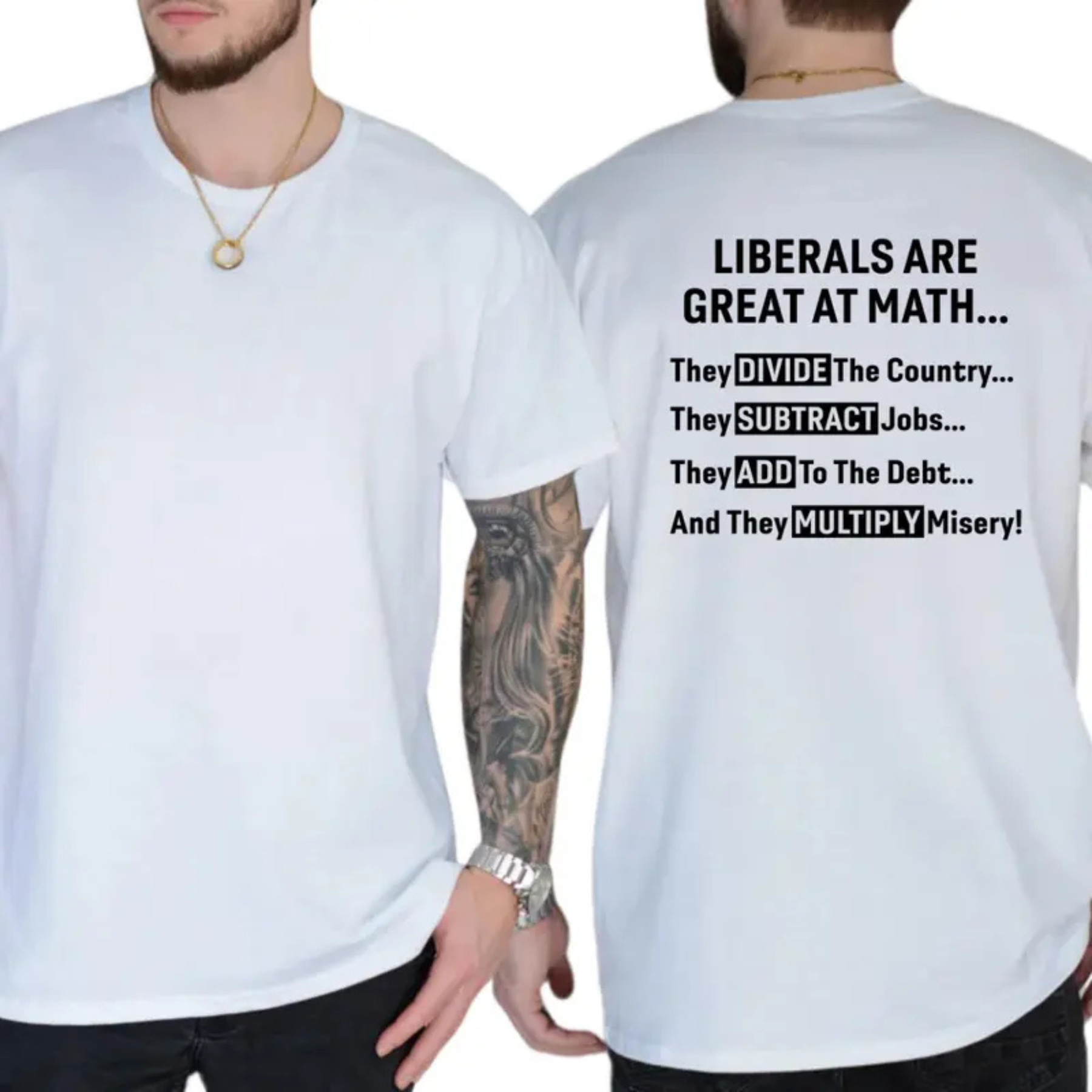 "Liberals Are Great At Math" Funny Shirt