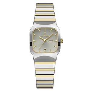 L White Surface Gold Strap