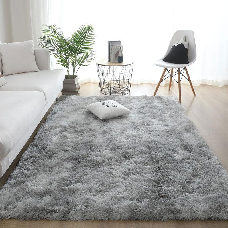Silk Hair Tie-dyed Carpet Hair Plush Living Room Bedroom And Household