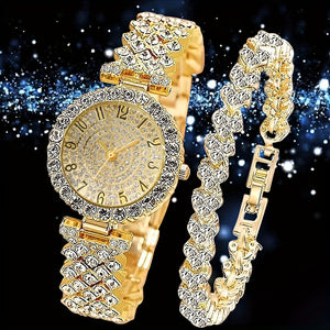 Gold Digital Face Bracelet