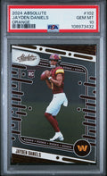 Graded 2024 Panini Absolute Jayden Daniels #102 Orange Rookie RC Football Card PSA 10 Gem Mint