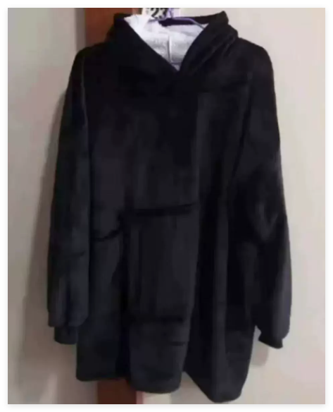 Amazon Thick Cozy Blanket with Hooded Robe for Comfort