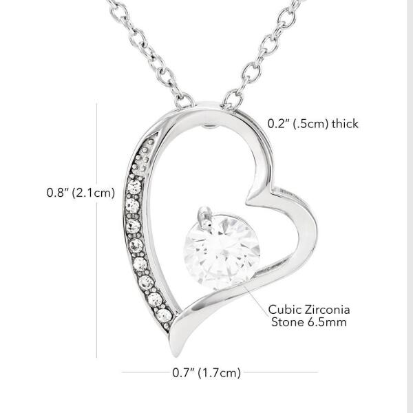 Personalized Message Card Forever Love Necklace Jewelry - Best Gift For Mother's Day - Thank you for standing by my side- IWJMRF