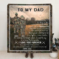 Personalized Hunting Father & Kid Blanket - Best Gift For Father's Day - My Loving Father - Q46PNT