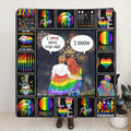 Personalized Quilt/Fleece Blanket Gift For LGBT - Best Gift Idea For LGBT Couple - I Love Who You Are - A9NOXV
