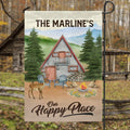 Personalized Off-Grid/Log Cabin Life Flag - Best Gift For Family/Couple - Our Happy Place - IR6K80
