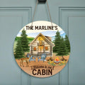 Personalized Off-Grid/Log Cabin Door Sign - Best Gift For Family/Couple - Welcome To Our Cabin - IR6K80