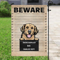 Personalized Dog Crimes Garden Flag - Dog's Fault with up to 2 Dogs - Socks Supplier - F4VL7Q
