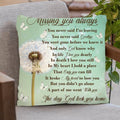 Personalized Remembrance Pillow Cover - Missing You Always - GTWDM6