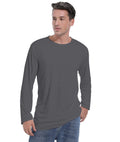 Dri-Tek Big&Tall Long Sleeve Moisture Wicking Athletic T-Shirt Iron Grey Size LT