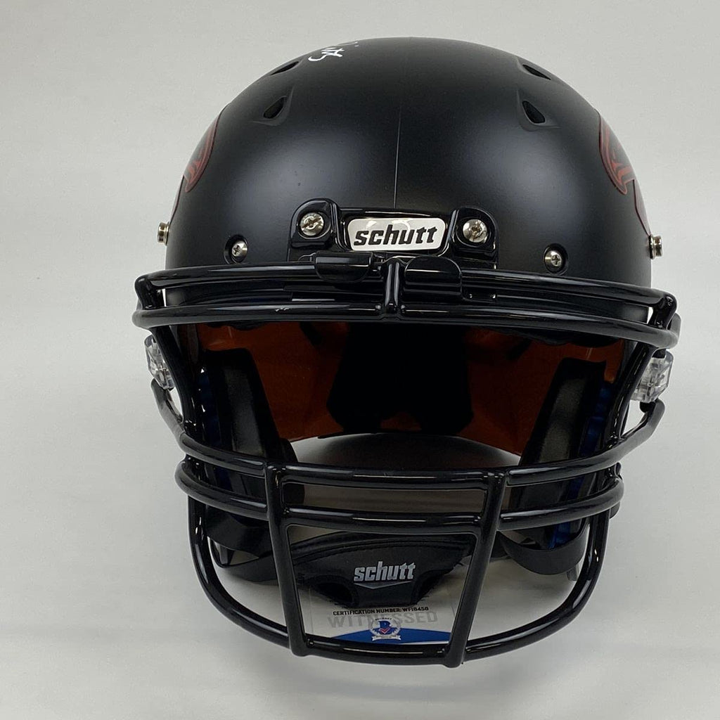 Autographed/Signed Kyle Pitts Atlanta Falcons Full Size FS F/S Authentic Schutt Hybrid Football Helmet Beckett BAS COA