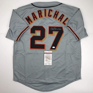 Autographed/Signed Juan Marichal San Francisco Grey Baseball Jersey JSA COA