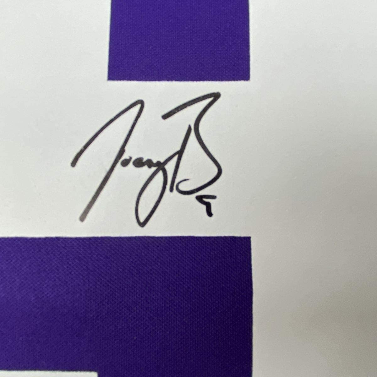 Framed Autographed/Signed Joe Burrow 35x39 LSU Tigers Purple Authentic Nike Game Football Jersey Fanatics COA