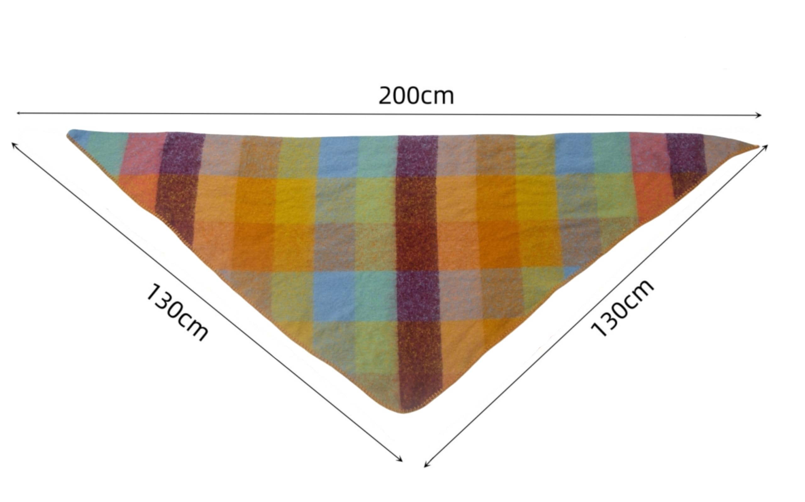 Wander Agio Women Shawl Winter Wrap Cashmere Plaid Scarf Yellow Blue Pink 6