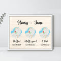 Personalized Map Poster - Best Gift For Couple - Custom Name, Date & Location