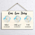 Personalized Map Rectangle Wall Art - Best Gift For Couple - Custom Name, Date & Location