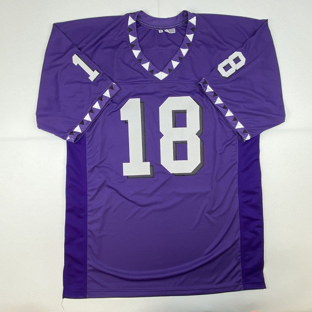 Autographed/Signed Jalen Reagor TCU Purple College Football Jersey Beckett BAS COA