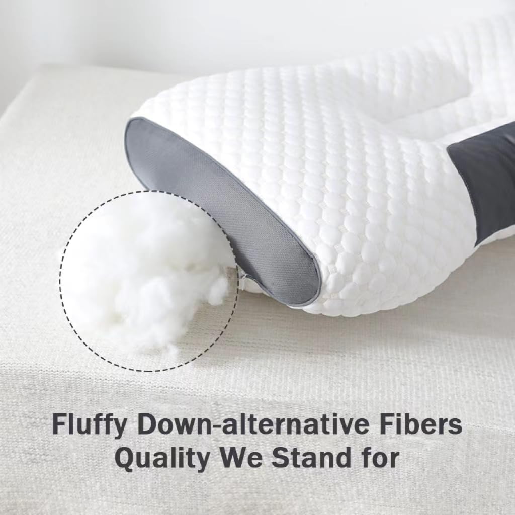 PainEase Neck Shoulder Massage Pillow Ergonomic Support White 19x29 Inch 1pc