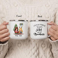 Personalized Christmas Besties Enamel Mug - Best Gift For Christmas - Let's Be Friends 'Till We're Old And Bonkers