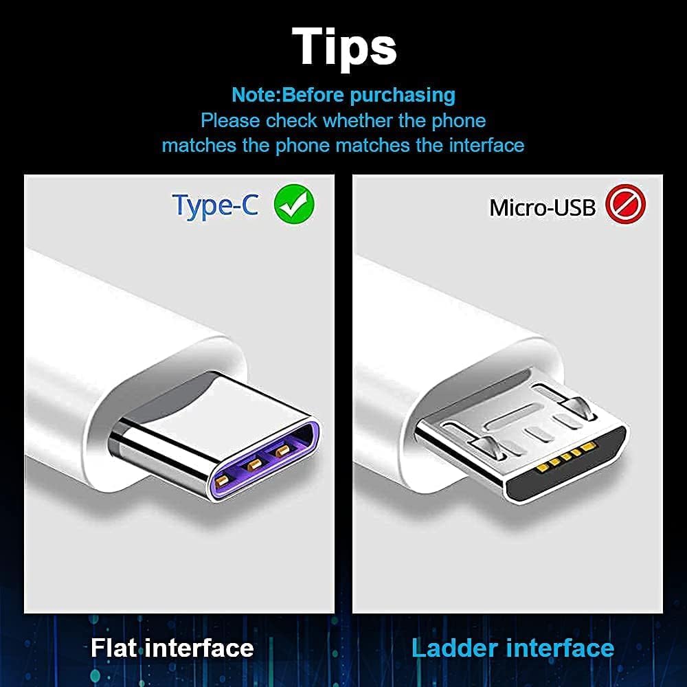 Xnarew USB C Charger Cable for JISULIFE Mini Fan 5FT White Copper