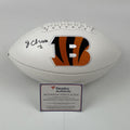 Autographed/Signed Ja'Marr Chase Cincinnati Bengals Full Size F/S White Panel Logo Football Fanatics COA