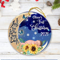 Personalized Baby First Christmas Ornament - I Love You To The Moon And Back