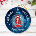 Personalized Christmas Yoga Circle/Rectangle Ornament - Best Gift For Yoga Lovers