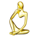 Lgmamob Thinker Gold Resin Decor Statue Small Sculpture Art Deco Figurine