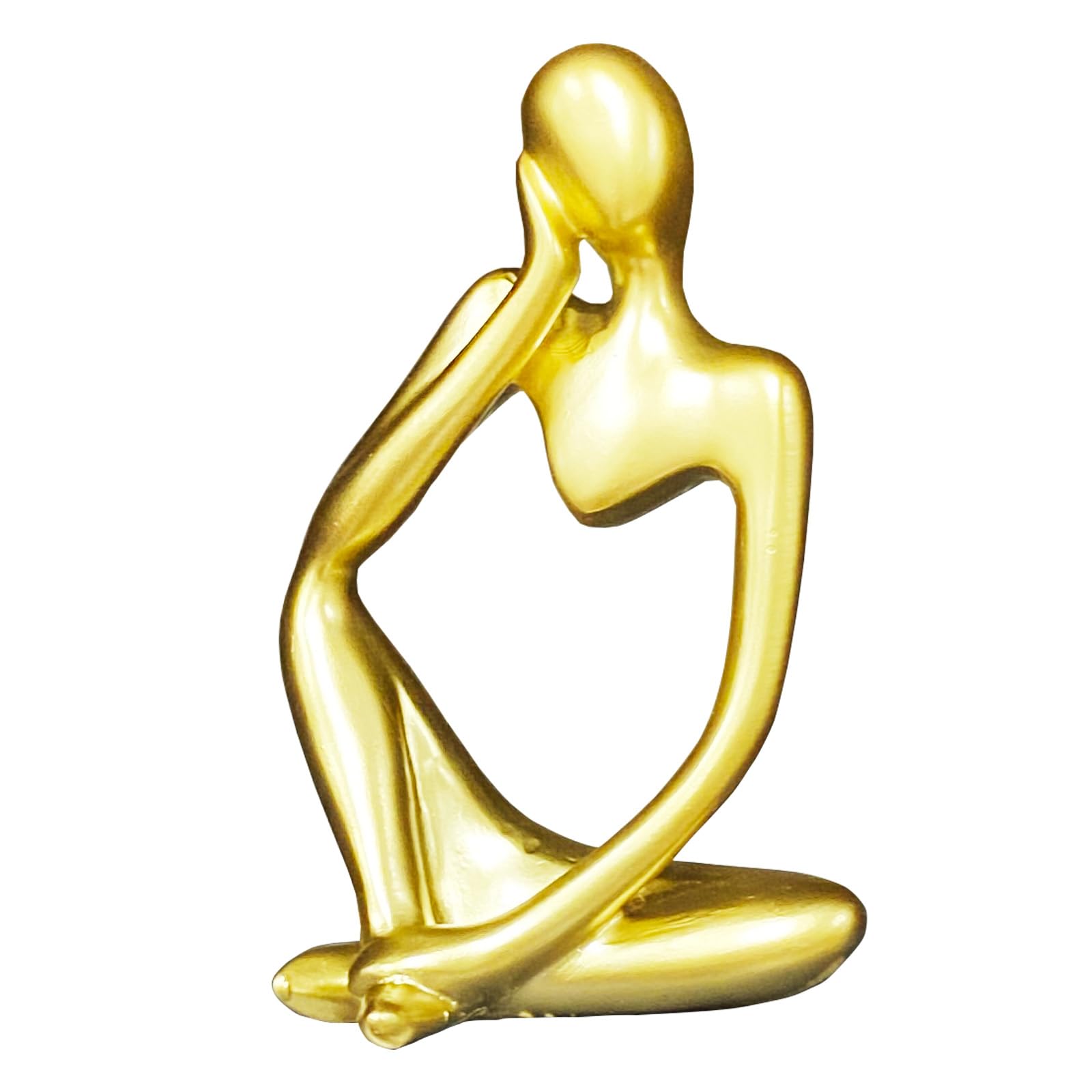 Lgmamob Thinker Gold Resin Decor Statue Small Sculpture Art Deco Figurine