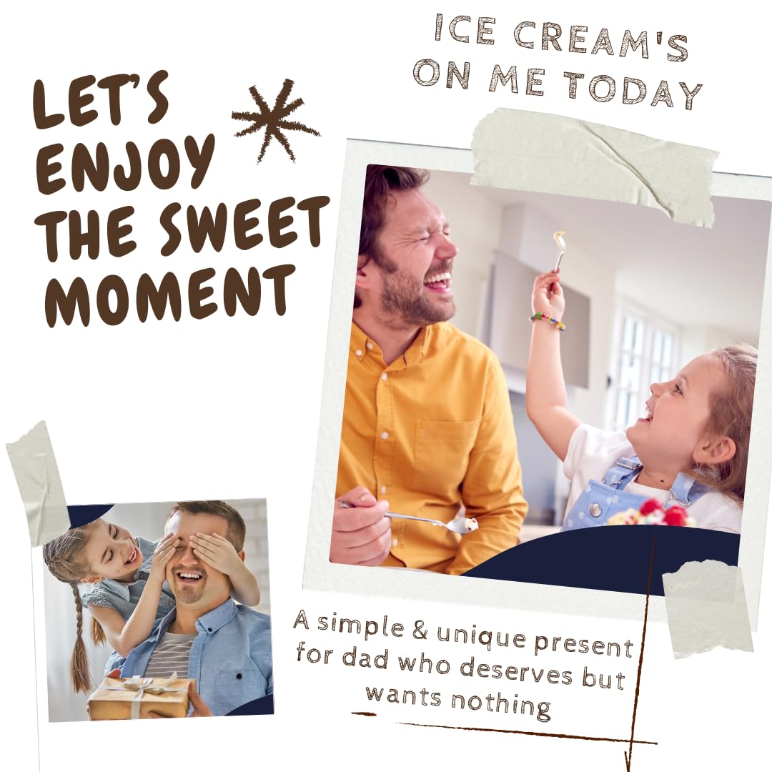 LLESCA Personalized Dad Ice Cream Shovel Stainless Steel Engraved Gift