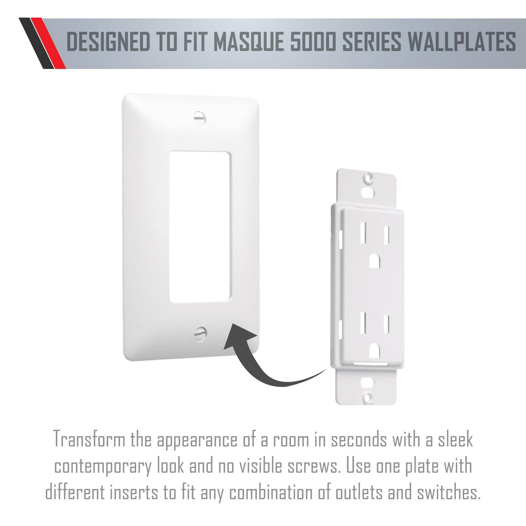 TayMac AD20W Paintable Duplex Adapter Plate White Plastic