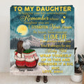 Personalized To My Daughter Blanket - Gift For Daughter From Mom - Remember Whose Daughter You Are & Straighten Your Crown